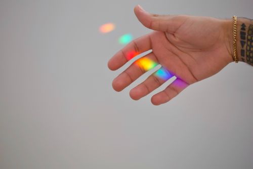 Rainbow hand